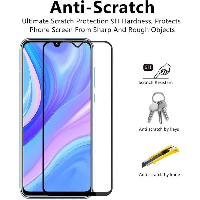 واقي شاشة من الزجاج المقسى 9d لهاتف هواوي y8p على huawei y8p y 8p y8 p yp8 8yp طبقة أمان هواوي هواوي