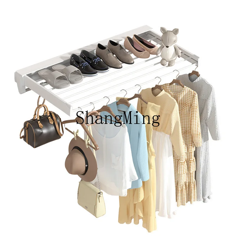 

PYH invisible drying rack wall hanging multi-functional folding drying rack no punching indoor balcony drying clothes