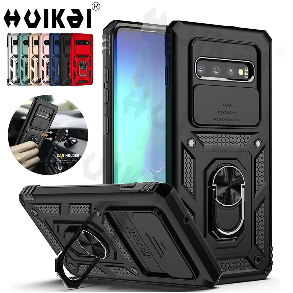 

Slide Camera Cover Case For Samsung S10 Plus S20 S21 FE S20 FE S22 Ultra A73 A53 A13 A52S Military-Grade Protection Phone Cases