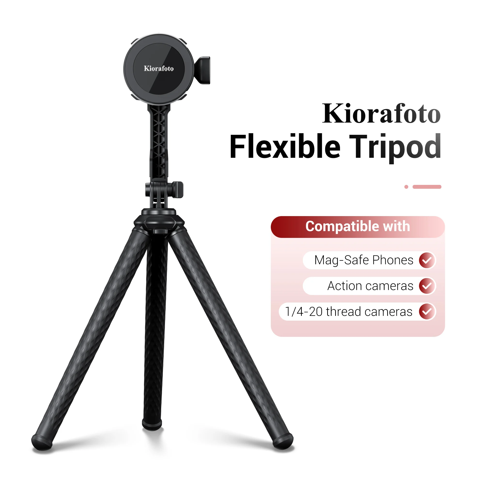 Magnetic Flexible Octopus Tripod Quick Release Adjustable Tripod Phone Holder for iPhone 16/15/14 With 1/4