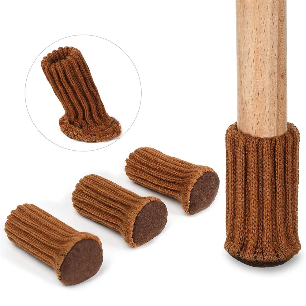 4pcs Table Leg Socks Chair Knitted Furniture Sock Floor Protectors  Furniture Legs Table Chair Leg Protector Cover For Furniture