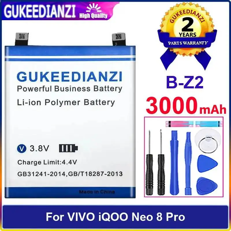 

High-Efficiency B-Z2 Mobile Phone Battery For Vivo Iqoo Neo 8 Pro 3000Mah