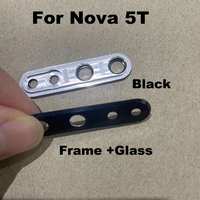 Back Camera Glass For Huawei Nova 5T Rear Lens Frame Cover Replacement With Adhesive Sticker