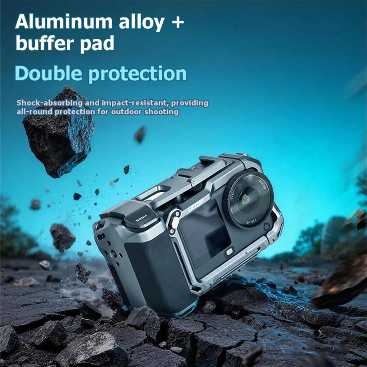 for Action 6 Action Camera Handle Portable Magnetic Quick-Release Cold Shoe Cage Street Photography Handle Kit