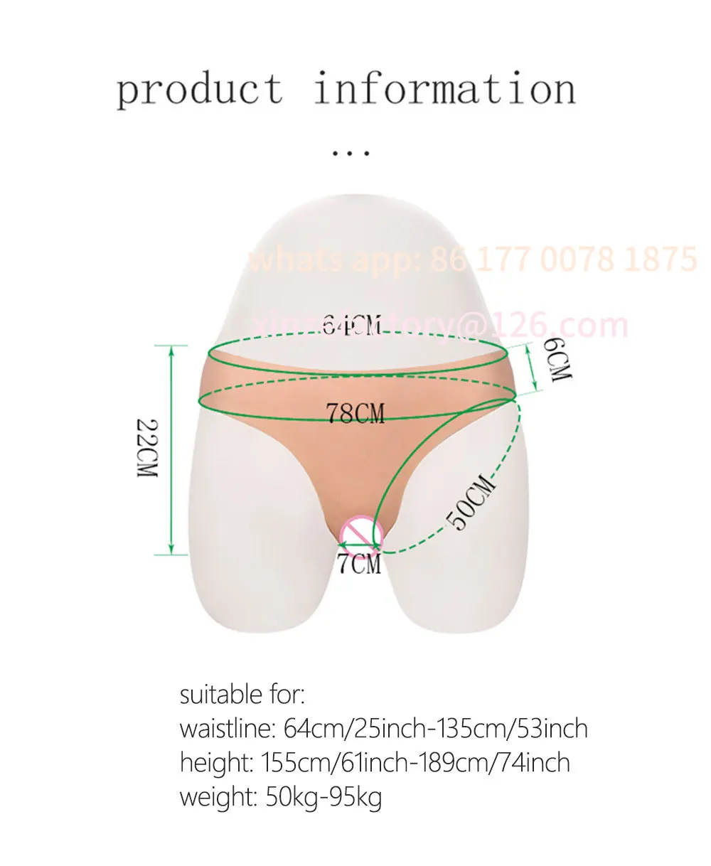 Customizable Simulated Silicone Fake Vagina Labia Underwear Briefs Panties For Trans Crossdresser Transgender Shemale
