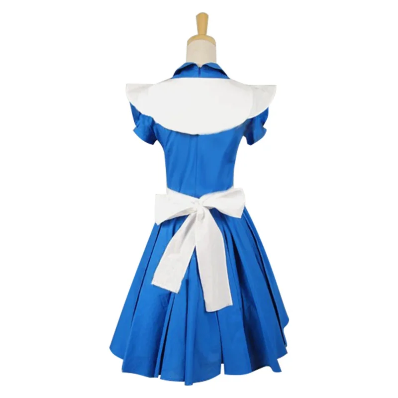 Alice Cosplay Kleid Fantasy Outfit Cartoon Wunderland Verkleidung Kostüm blauen Rock Frauen Erwachsenen Halloween Party Rollenspiel Kleidung