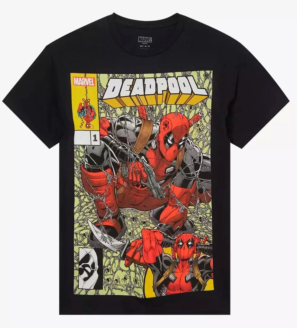 Camiseta Marvel Deadpool para hombre - Torment Issue - Homenaje a Spider-Man con un estilo de ciencia ficción y corte relajado Y2k
