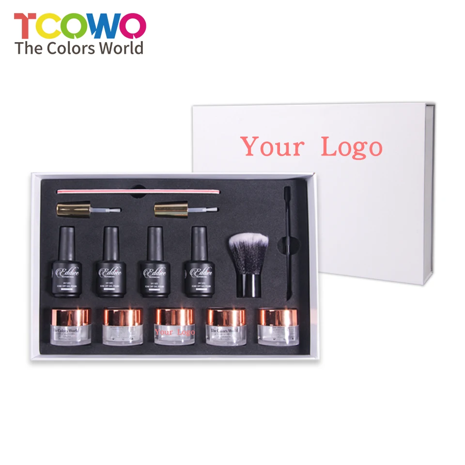 Kits de decoración de uñas con logotipo personalizado, juego profesional de polvo acrílico y líquido acrílico profesional para extensión de uñas acrílicas