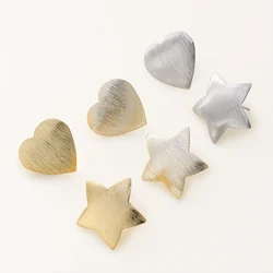 2/4 adet yüksek kalite pirinç Metal 14K 18K altın kaplama yıldız/aşk kalp sonrası küpe iğne sonrası küpe DIY takı aksesuarları