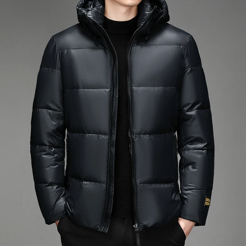 

2025 New Sle Men Women Couple Trendy Five ids down Jaet Women Medium Long Thiened Faionable Men Outerwear Coat