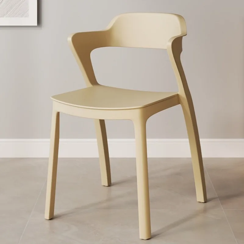 Plastic dining chair modern thickened nordic armchair comfortable lounge stackable krzesło do jadalni nowoczesne home furniture