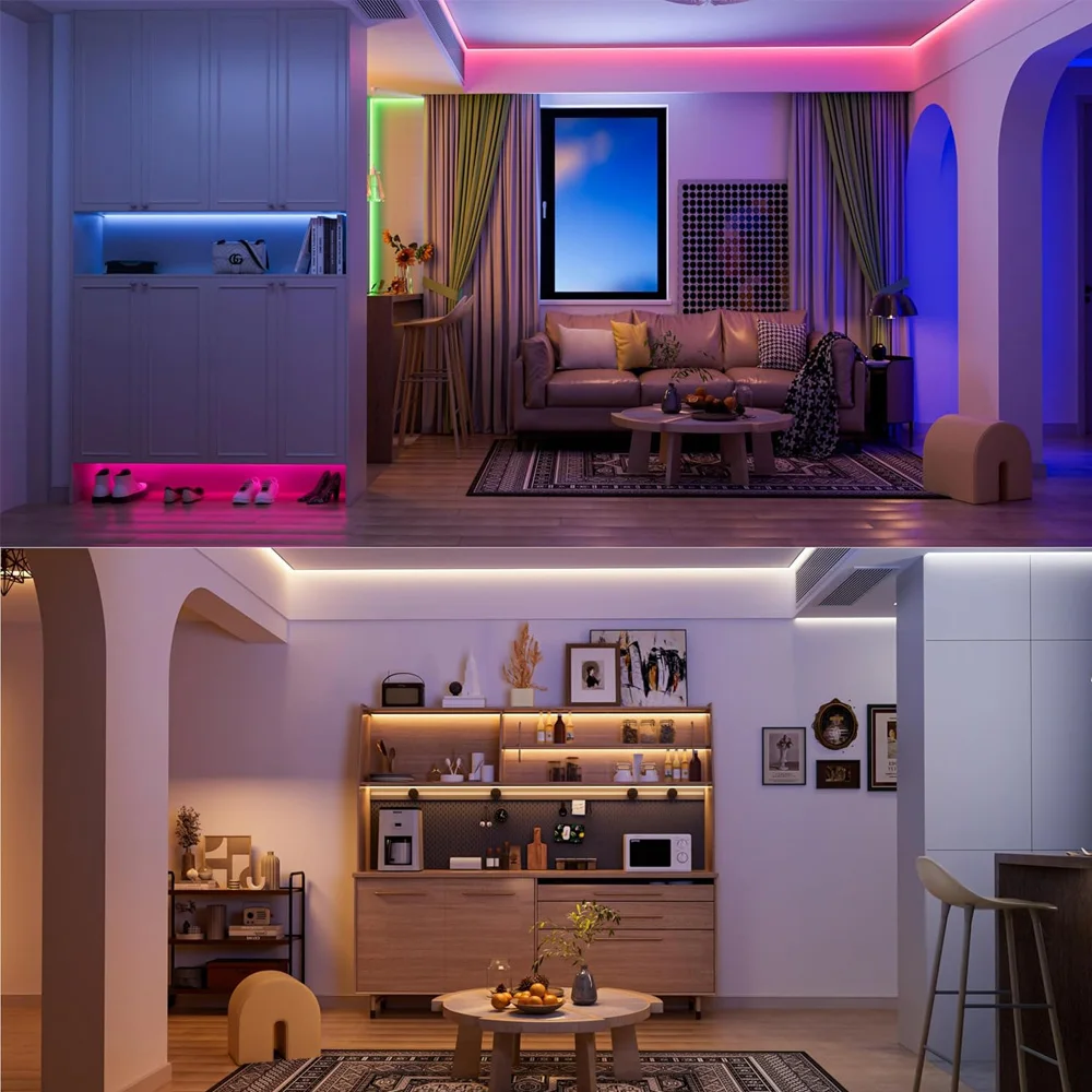 24V COB RGBW RGBWW LED Strip 10M 20M Wireless 2.4G Touch Remote Control Flexible Color Changing Dimmable Room Liner Light Decor