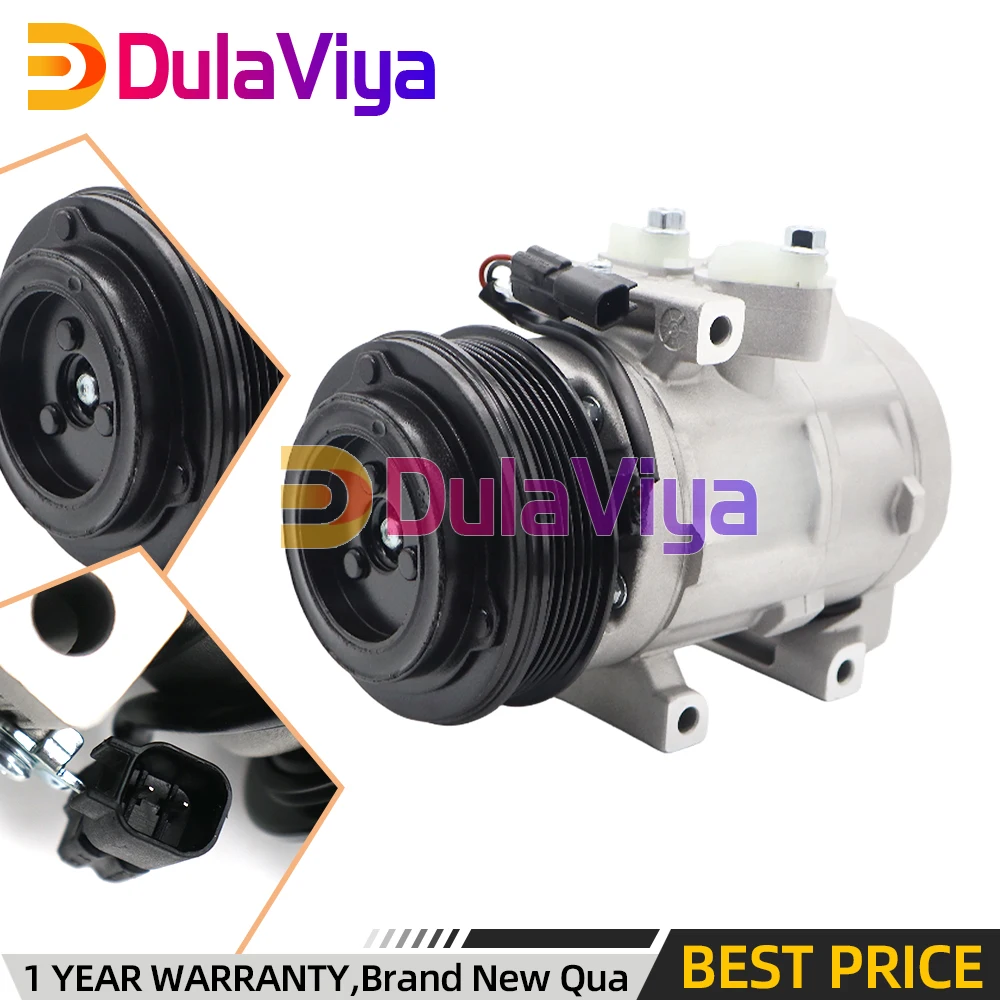 For AC Compressor with 6 Groove Pulley 2006-2014 Ford F-150 Expedition Lincoln Navigator 6512617 68192 2022116 7C3Z19703AA