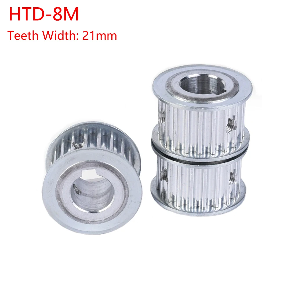 HTD-8M 10/12/14/15/16/17/18/19Teeth Timing Belt Pulley Pitch 8mm AF-type With Keyway Drive Pulley Teeth Width 21mm