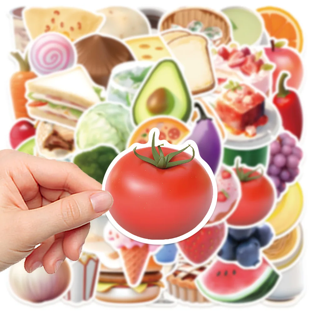 50pcs Cute Cartoon Fruit Stickers for Breaks Laptop Luggage Handbooks Refrigerator Decoration Stickers