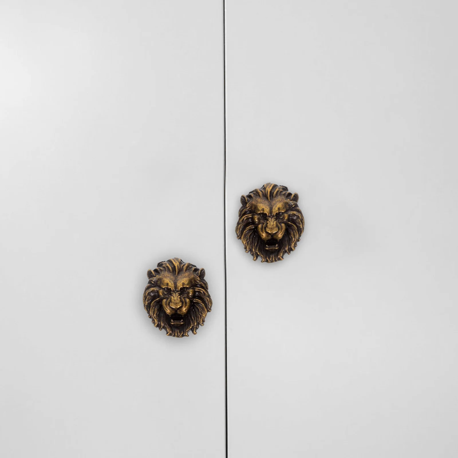 

8Pcs Zinc Alloy Lion Head Vintage Drawer Pulls Decorative Handles for Wardrobe Cabinet Dresser Furniture Hardware Drawer Knobs