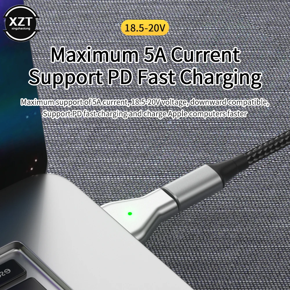 Magnetic Type-C USB C PD Fast Charging Adapter Connector Indicator Light Converter for Magsafe 2 for MacBook Air/Pro Accessories