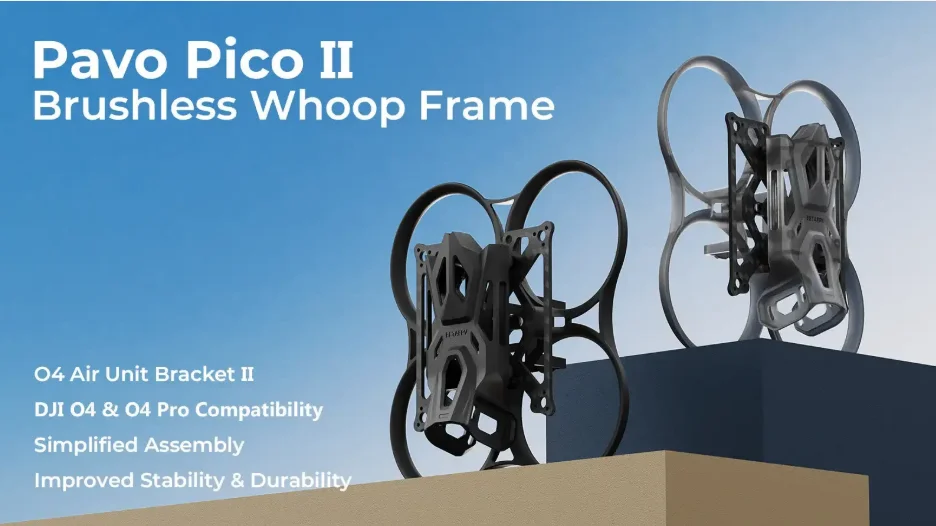 BETAFPV Pavo Pico II FPV Drone Frame Adaptor for O4/O4 Pro Air Unit, DIY Mounting Bracket Accessories Part