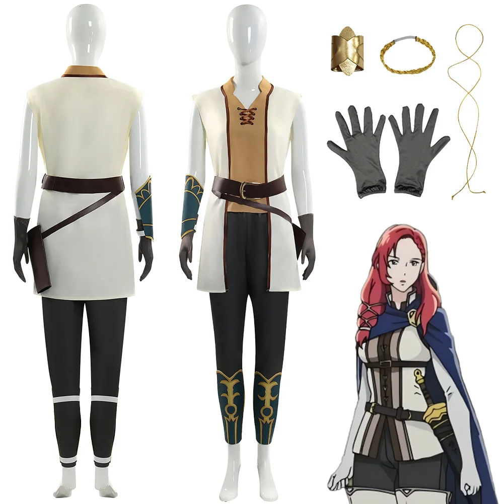 

Rohirrim Hera Cosplay Women Costume Fantasia 2024 Cartoon Lorded Rings Roleplay Disguise Outfits Hand Props Halloween Suits