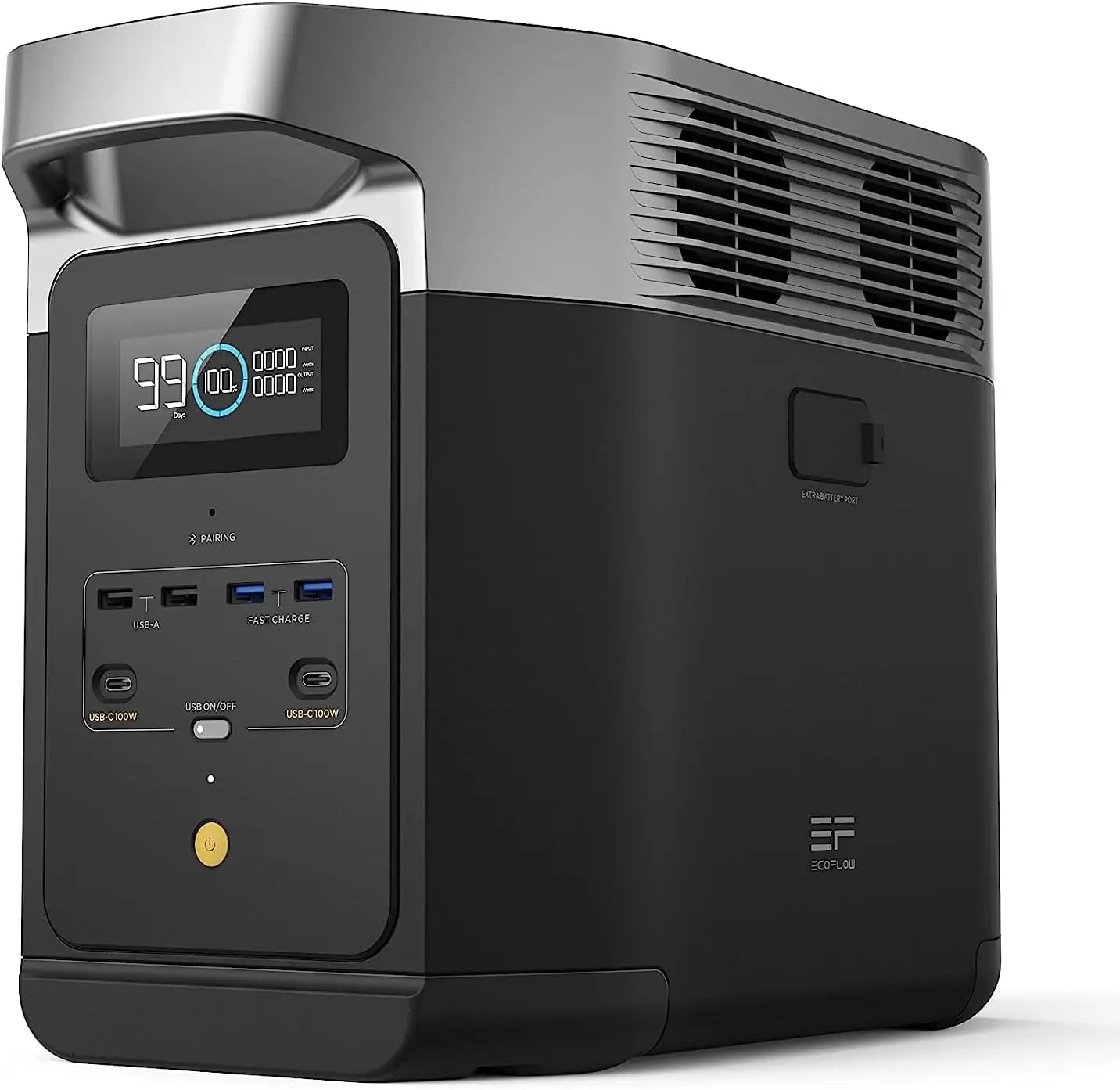Tragbares Kraftwerk DELTA 2 1024 Wh LiFePO4 (LFP) Akku 1800 W AC/100 W USB-C-Ausgang Solargenerator (Solarpanel optional)