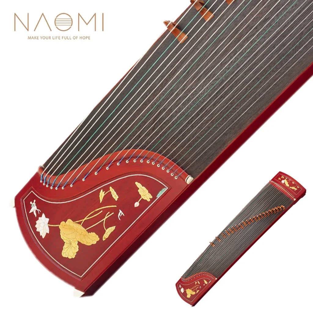 Professional Carved Rosy Sandalwood Guzheng Instrument CHINESE Koto Zither