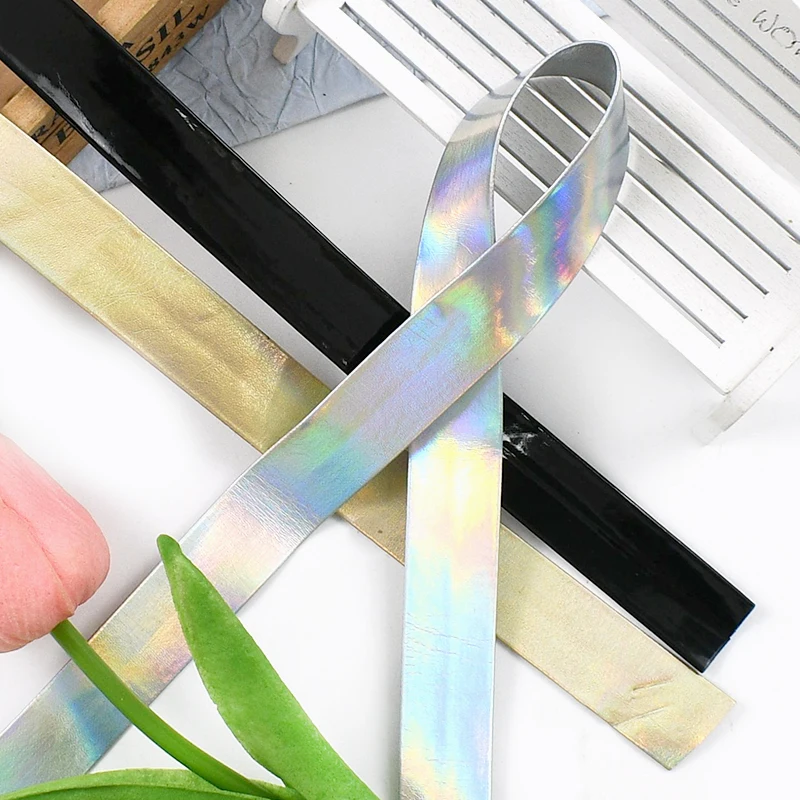 10Meters 5-20mm Faux Leather Webbing Strap PU Mirror Tape Jewelry Headdress Decoration Ribbon Band Clothes Edge Crafts Supplies
