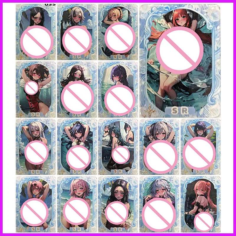 

Anime Goddess Story Rare SR Collectible Cards Hancock Lynette Jean Kamado Nezuko Kafka Nilou Bronya Toys for Boys Birthday Gift