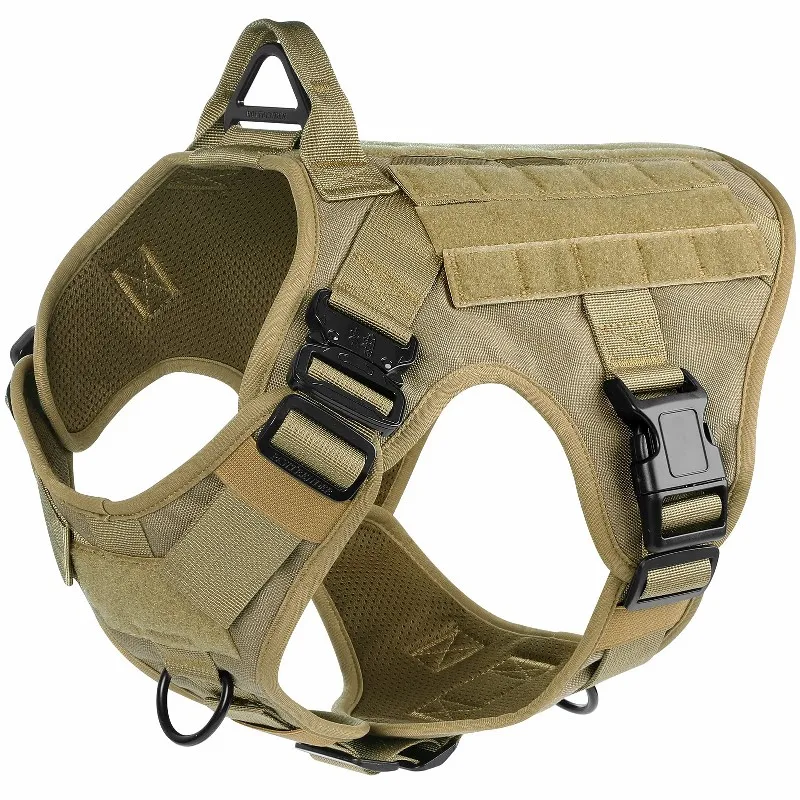 Tactical Dog Harness and Leash Set Military Dog Vest For K9 German Shepherd Retriever Tactical Training  For All Breeds Dogs