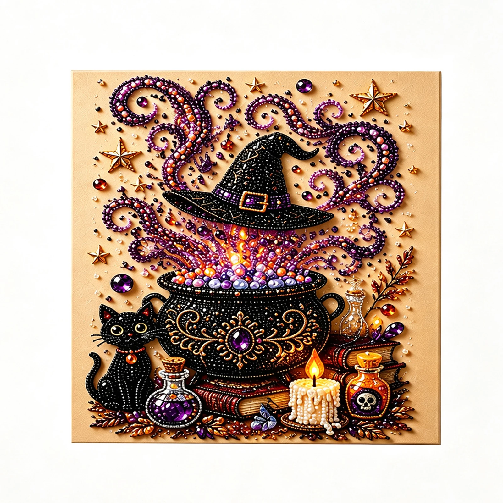 Creative Kit High-Gloss Beads for Halloween Party Decoration DIY Pearl Art Set Kids Family Craft Activity