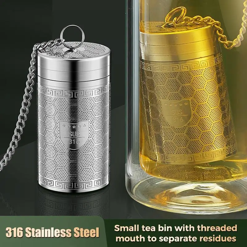 316 Stainless Steel Tea Infuser With Ultra Fine Mesh Extender Chain For Home Office Travel Brewing Loose Leaf Tea