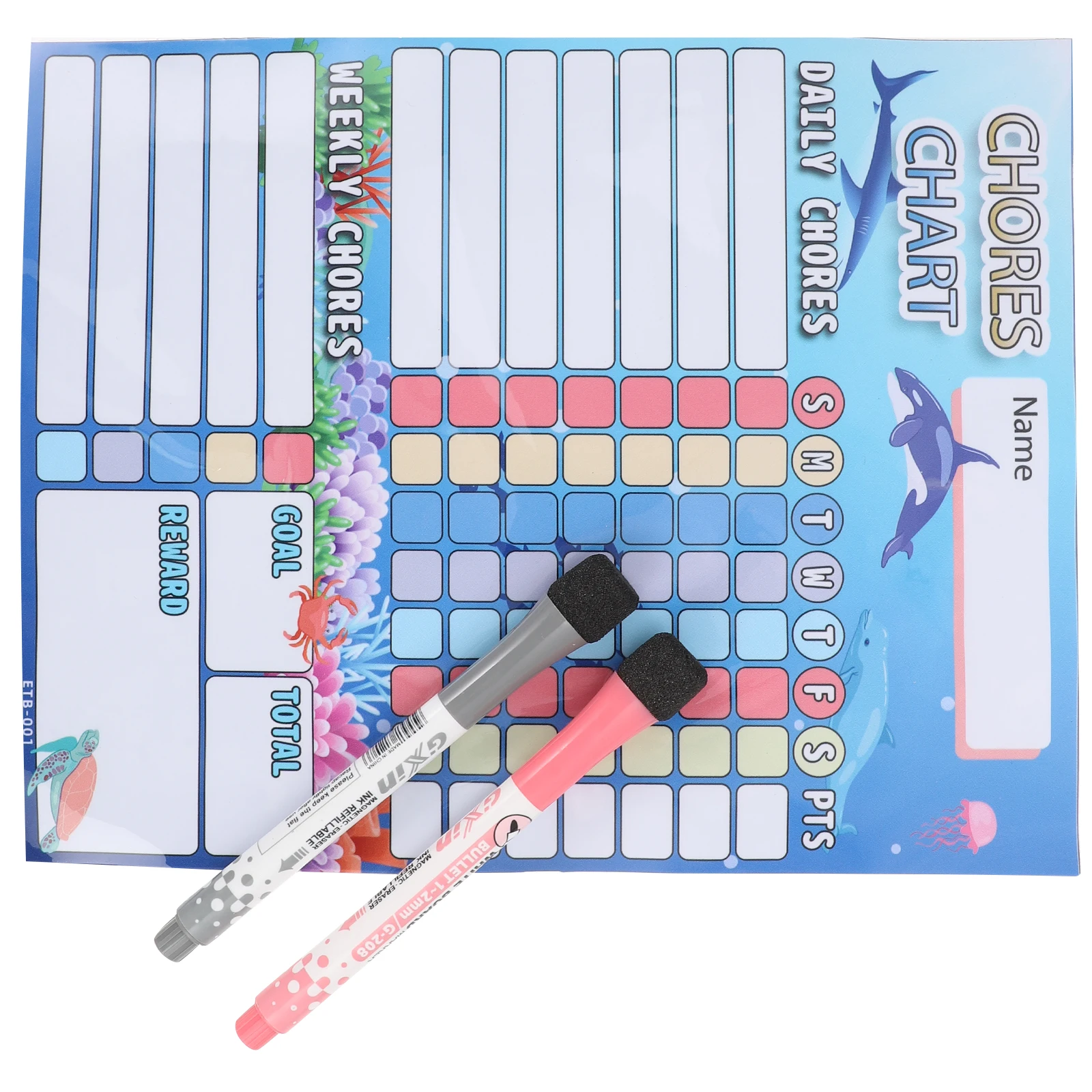 

Cartoon Reward Chart Behavior Children Accessory Convenient Kids Calendar Household