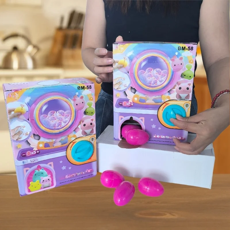 

Adorable Steamed Bun–Shaped Squishy Toy with Twisting Action and Surprise Gashapon Egg Collection