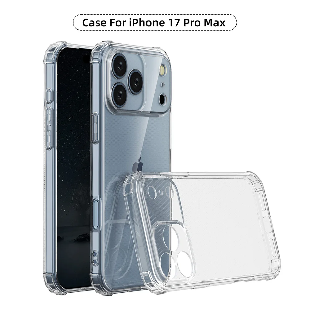 Crystal Clear Soft Case for iPhone 17 Pro Max Case Shockproo