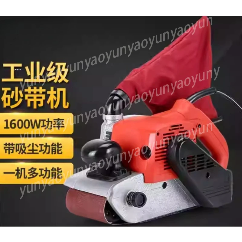 4 Inch Heavy Duty Belt Sander Handheld, Portable Electric Woodworking Sander for Flat Surface Polishing Grinding