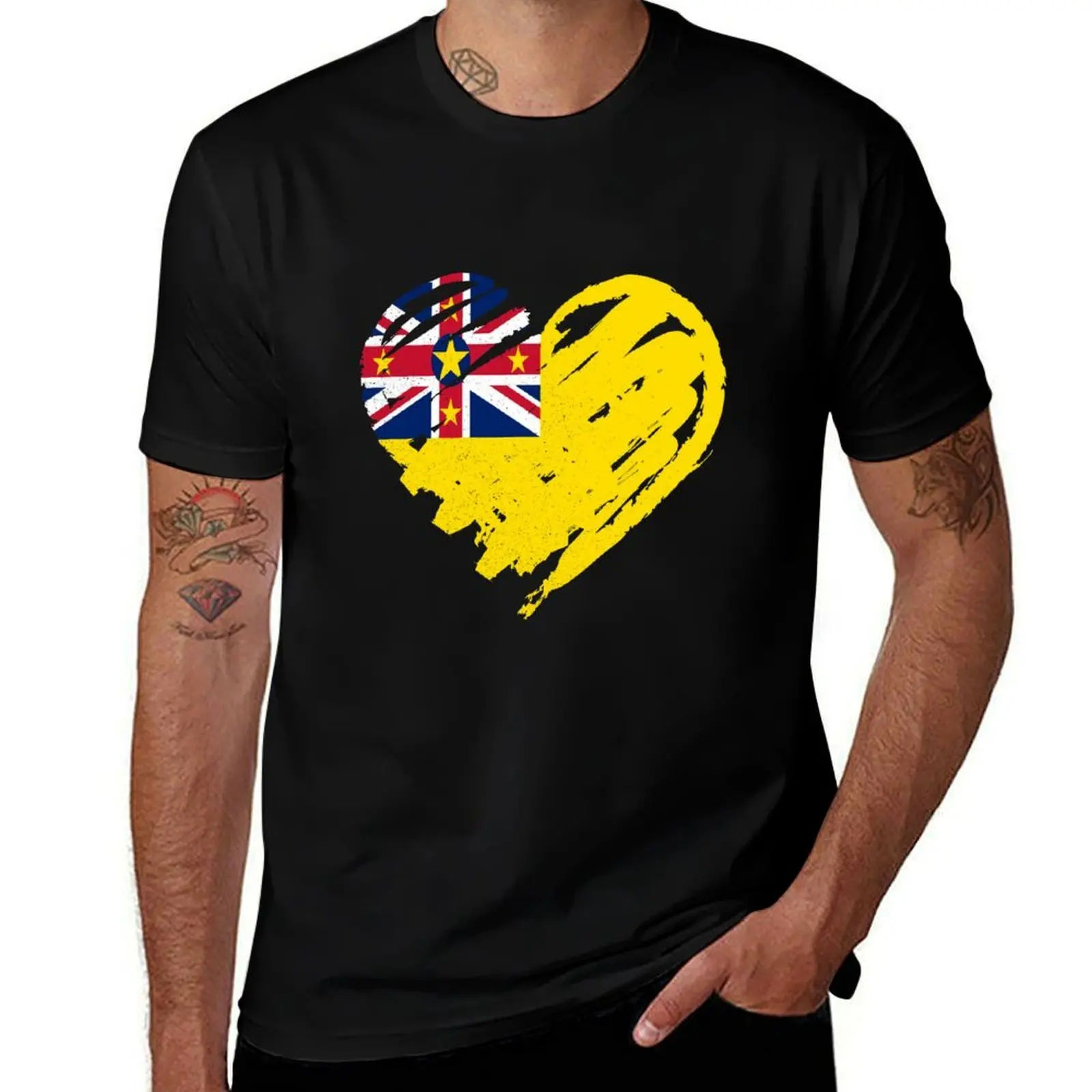 

Niue Flag T-Shirt Anti-Pilling Casual T-Shirt