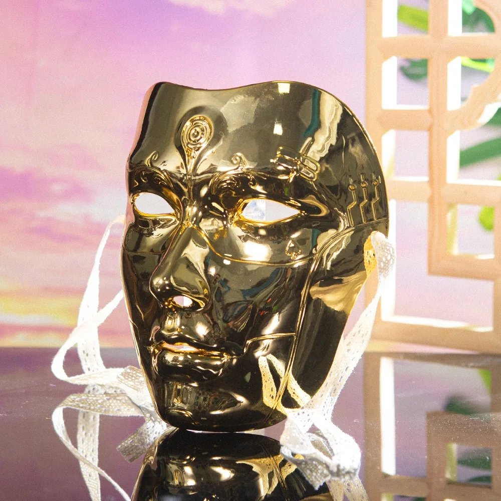 

Masquerade Ancient Style Face Mask Party Supplies Cosplay Prom Props Machinery Mask Eye Mask Male Adult Anime Cosplay Pros Show