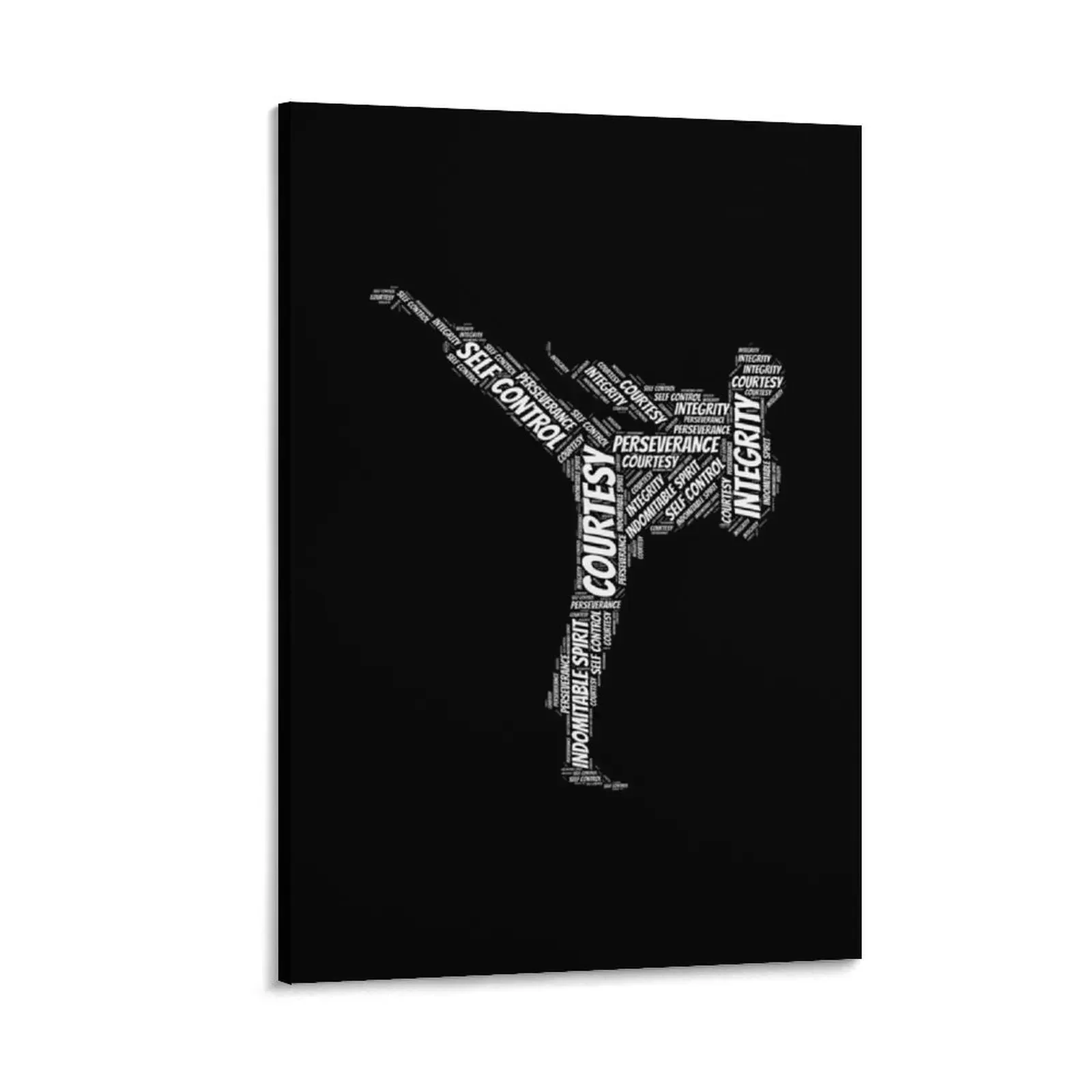 

Taekwondo Fighter 5 Tenets Of TKD Martial Arts Canvas Painting poster anime room decoration
