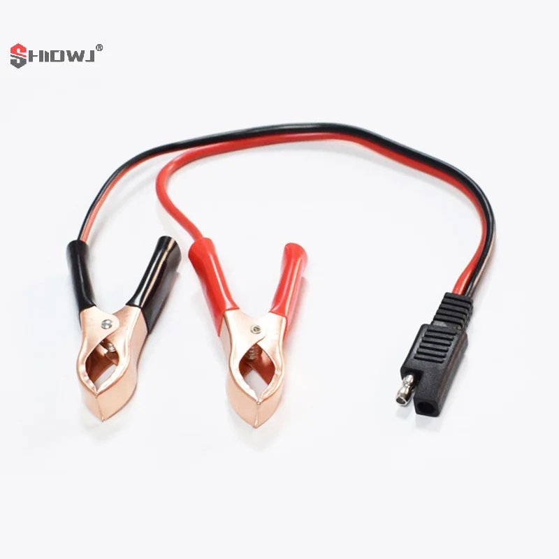 14AWG 36 سنتيمتر 2Pin SAE قطع الاتصال السريع إلى مقاطع التمساح البطارية مشابك كابلات موصلات الحبل M20 #2