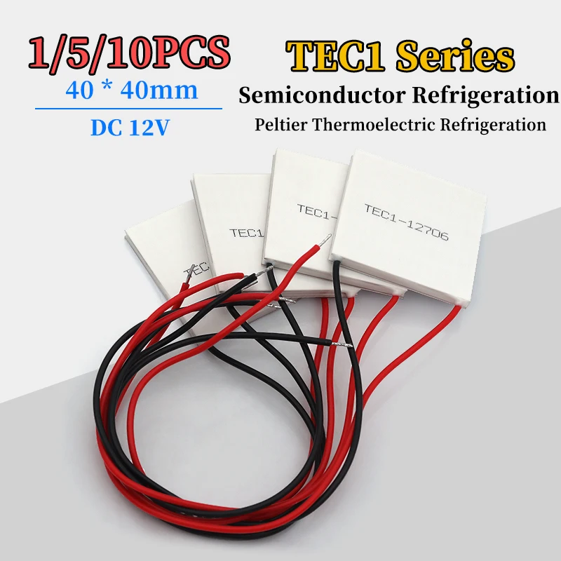 1/5/10Pcs TEC1-12706 12703 12704 12705 12708 12709 12710 12712 12715 Thermoelectric Cooler Peltier 40*40MM DC12V Peltier Module
