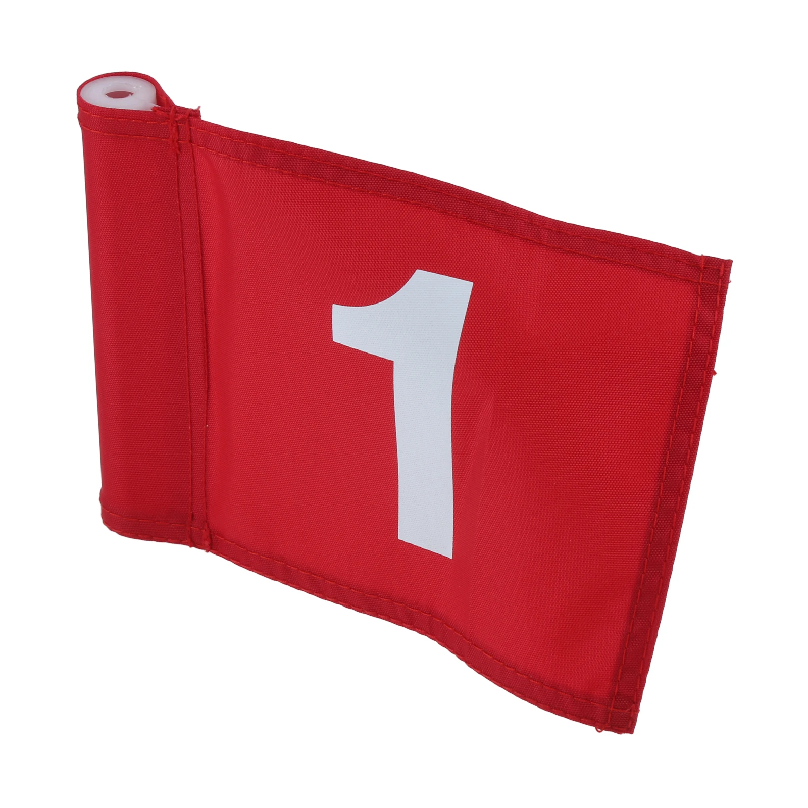 Double-Side Numbered Golf Flag with Tube Inserted 14.5 x 20.5cm Mini Putting Green Flags for Backyard Golf Training Course 1PC