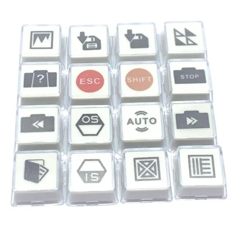 

31BA 10pcs Double-layer Keycaps Transparent Keycaps Removable Paper Clips MX