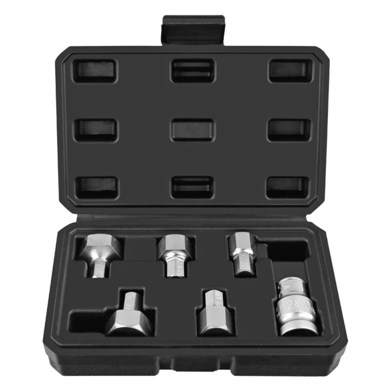 

Impact Driver Set with Storage for Case 6-Piece 14mm-24mm for Cr-V fitting for Electric Wrench 1/2-inchx10mm Buckle