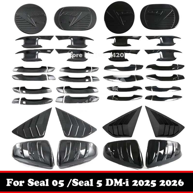Para Seal 05 /Seal 5 DM-i 2025 2026 cubierta de espejo retrovisor Exterior cubierta de tanque de gas de carga manija de puerta cubierta de ventana de cuenco