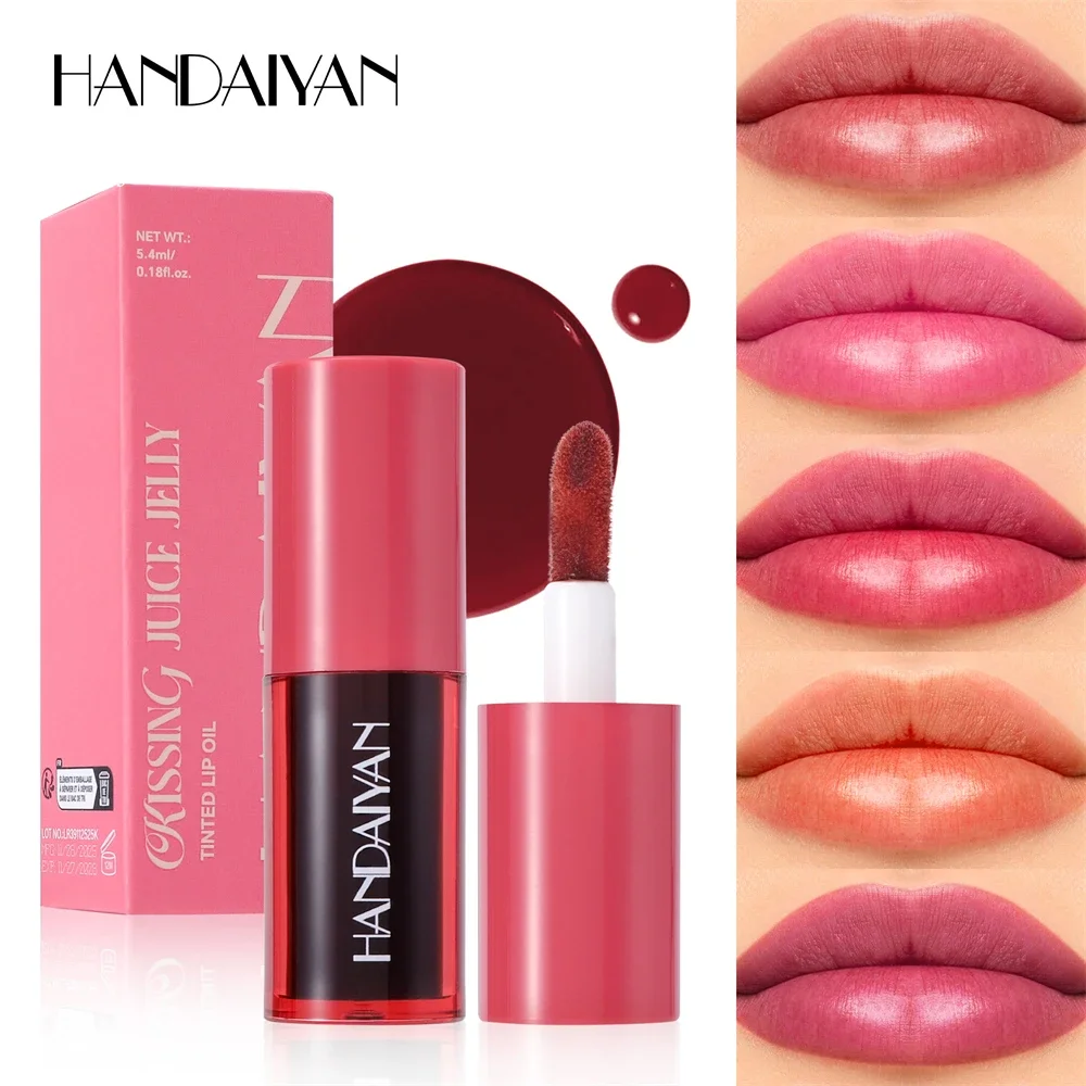 5 Colors Long-lasting Lip Dyeing Waterproof High Pigmented Lightening Textures Moisturizing Non-stick Cup Lip Tint Stain Makeup