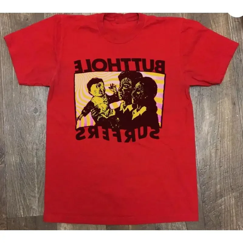 Butthole Surfers Red T Shirt Cotton