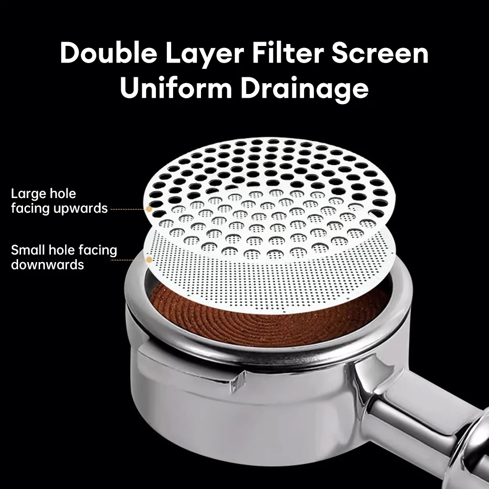 Reusable Coffee Filter Screen 51/53/58mm Heat Resistant Mesh Screen Portafilter Barista Coffee Making Puck Screen for Espresso