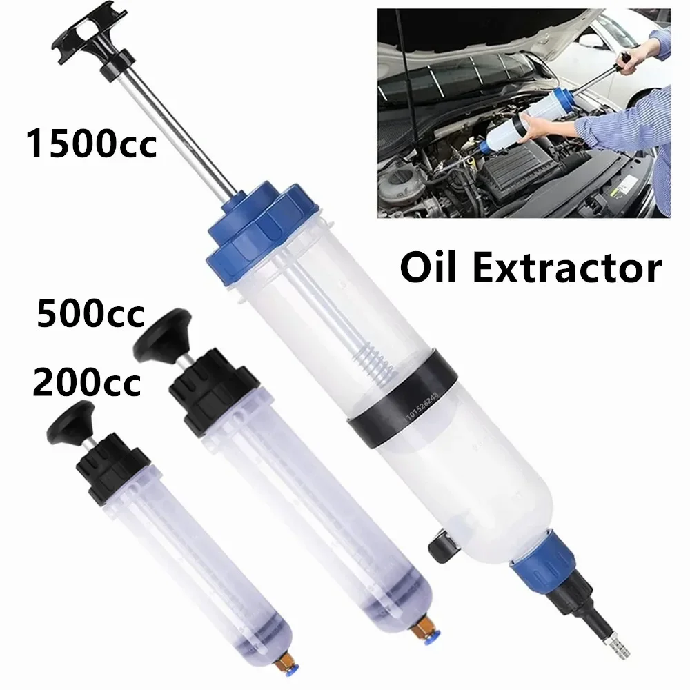 1.5L OilFluid Extractor Filling Oil Change Syringe Bottle Transfer Automotive Fuel Extraction Pump Oil Extractor Pump Hand Tool