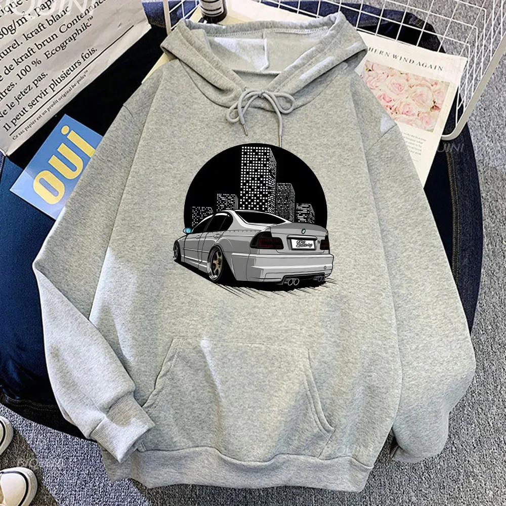 Car Printing Graphic Hoodies Prevalent Male Street Sweatshirts Autumn Casual Hooded Pullovers Soft Fleece Sudadera Clothes