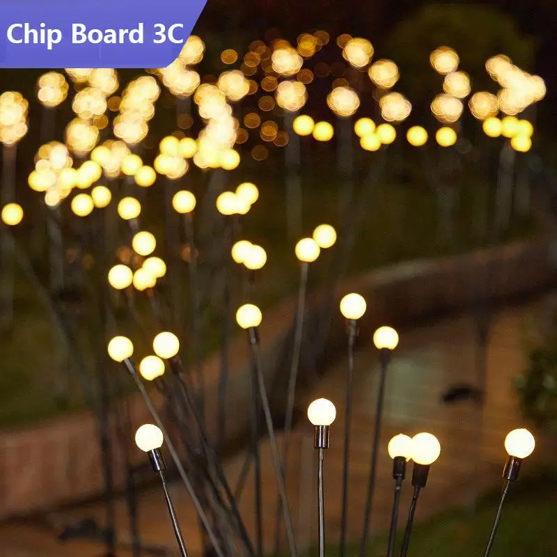 

2-8 Pack 6/8/10LED Solar Garden Firework Firefly Lights Outdoor Waterproof New Year Christmas Decoration Lawn Garden Solar Light