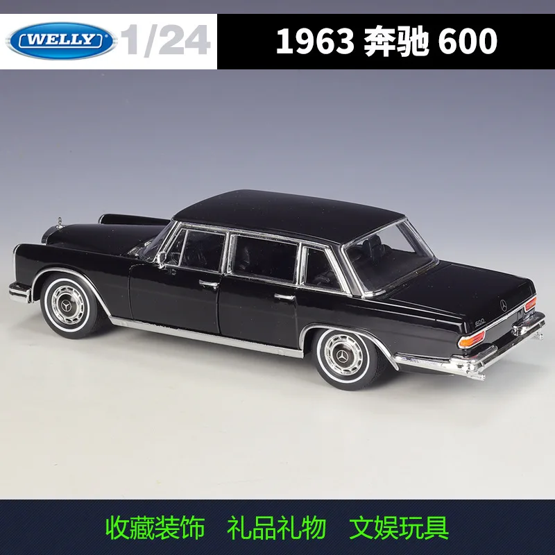 WELLY 1:24 1963 Mercedes-Benz 600 Alloy Car Model Diecasts & Toy Vehicles Collect Car Toy Boy Birthday gifts BB106